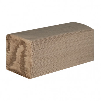 Essuie-mains enchevêtré plié V - Ouate recyclée havane 2 plis - 20 x 190 feuilles 21 x 22 cm