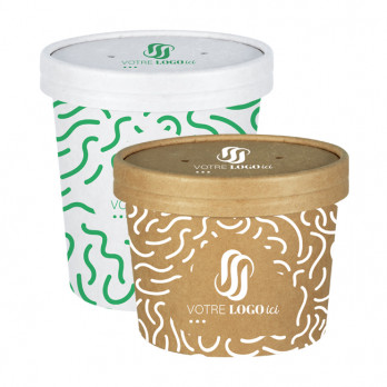 Pots à soupes en carton personnalisés