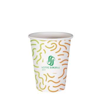Gobelet 12 Oz 100% carton 0% plastique personnalisé - Impression couleurs illimitées