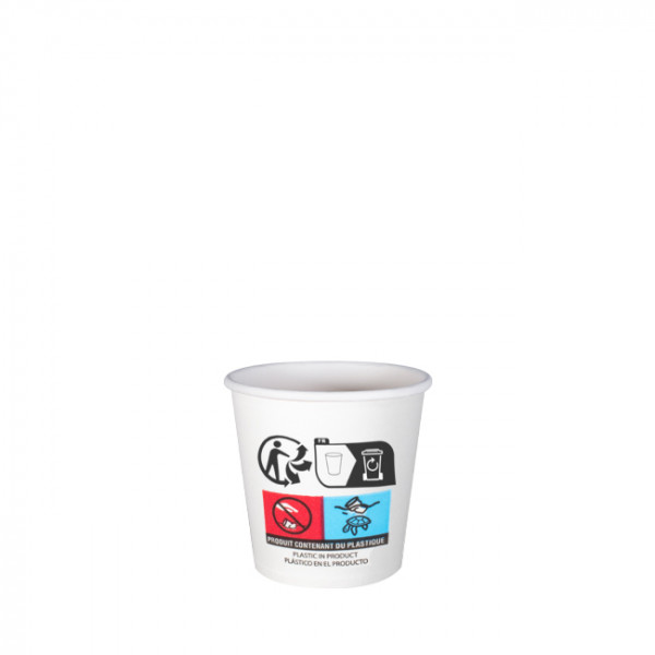 Gobelet en carton blanc logo triman
