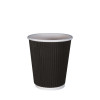 Gobelet carton triple paroi noir 8 Oz 25 cL