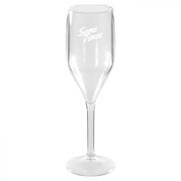Flûte à champagne réutilisable personnalisée Gamme Luxe 15 cL impression 1-3 couleurs