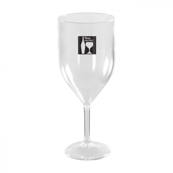 Verre à vin réutilisable personnalisé 30 cL - Gamme Luxe - Impression 1 à 3 couleurs.