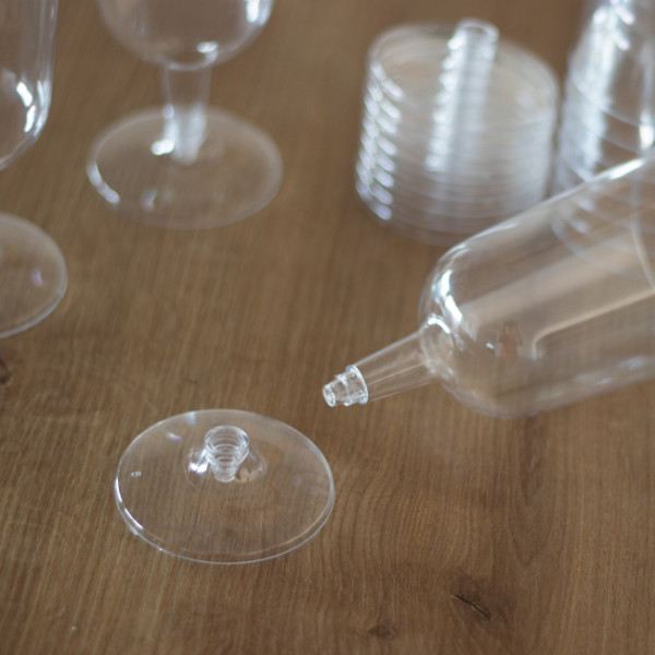 verre à vin réutilisable plastique transparent 20 cl verres transparents réutilisables 50V005