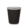 Gobelet jetable en carton noir pour boisson très chaudes