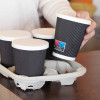 Gobelet jetable en carton noir épais pour boissons chaudes thé et café