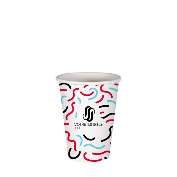 Gobelet 7 Oz en carton personnalisé - Impression jusqu'à 5 couleurs