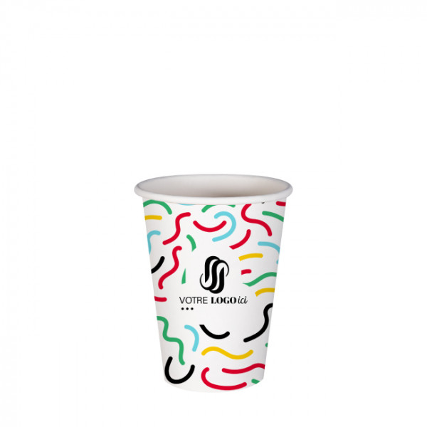 Gobelet 7 Oz en carton personnalisé - Impression jusqu'à 5 couleurs