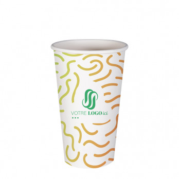 Gobelet 16 Oz en carton personnalisé - Impression couleurs illimitées