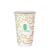 Gobelet 16 Oz en carton double paroi personnalisé - Impression couleurs illimitées