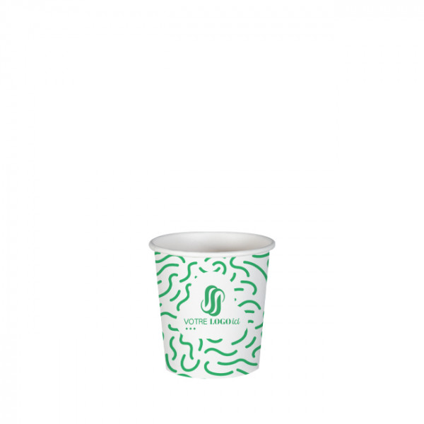 Gobelet 4 Oz 100% carton 0% plastique personnalisé - Impression jusqu'à 3 couleurs