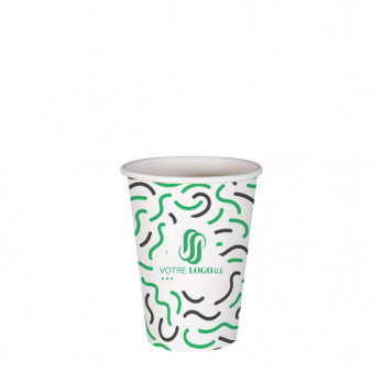 Gobelet 7 Oz 100% carton 0% plastique personnalisé - Impression jusqu'à 3 couleurs