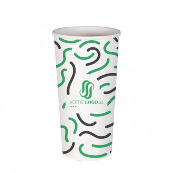 Gobelet 22 Oz 100% carton 0% plastique personnalisé - Impression jusqu'à 3 couleurs