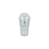 Gobelet à milkshake personnalisé en PET avec couvercle dôme 30 cL - Impression jusqu'à 4 couleurs