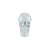 Gobelet à milkshake personnalisé en PET avec couvercle dôme 35 cL - Impression jusqu'à 4 couleurs