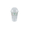 Gobelet à milkshake personnalisé en PET avec couvercle dôme 35 cL - Impression jusqu'à 4 couleurs