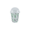 Gobelet à milkshake personnalisé en PET avec couvercle dôme 55 cL - Impression jusqu'à 4 couleurs