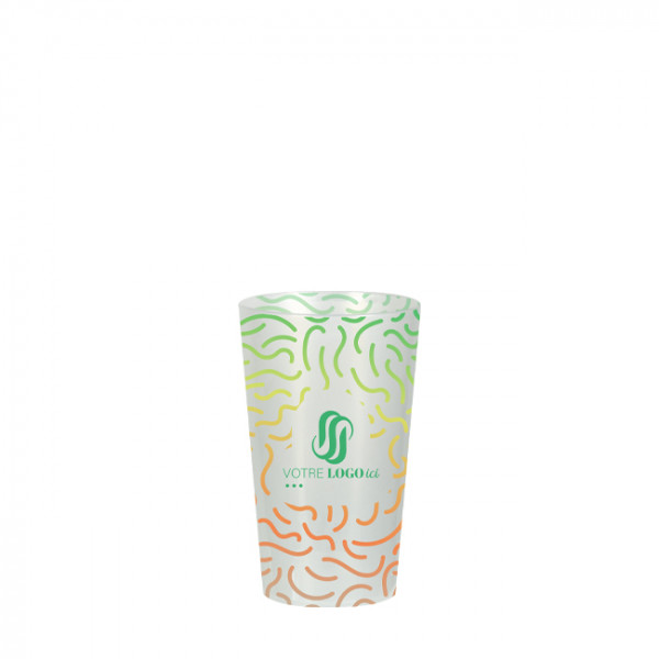 Gobelet réutilisable 18 cL personnalisé - Impression digitale couleurs illimitées