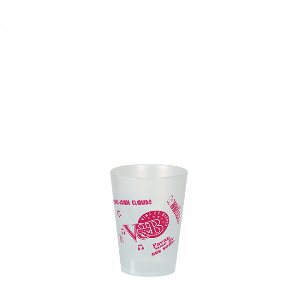 Gobelet réutilisable 12 cL personnalisé - Impression digitale couleurs illimitées