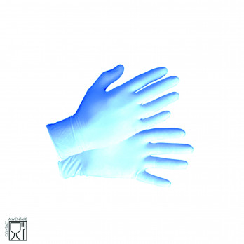 Gants nitrile bleu non poudré