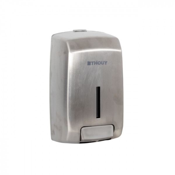 Distributeur de savon liquide 1100 mL en acier inoxydable satiné