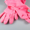 gant de ménage rose taille S en latex naturel 12G002 paire de gants