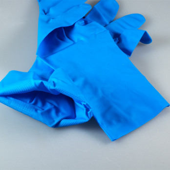 Paire de gants en nitrile bleu