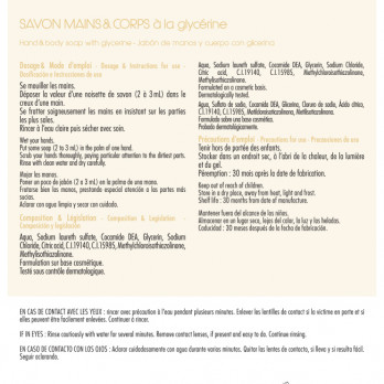 Savon à la glycérine mains et corps 1 L