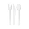 Couteau fourchette et cuillère écologiques jetables en fibres végétales compostable