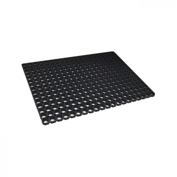 Tapis caillebotis caoutchouc noir 50x80 cm extérieur