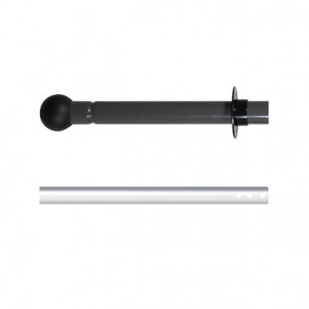 Manche télescopique en aluminium troué avec boule tournante - 2 x 80 cm