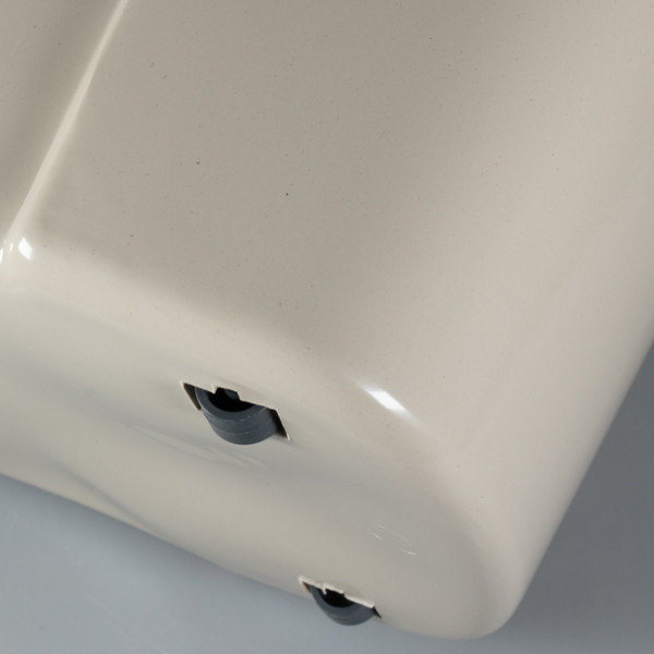 Seau rectangulaire plastique 12 L beige avec roulettes