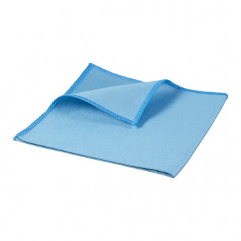 Lavette microfibre non tissée lisse bleue - Gamme extra