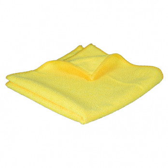 Lavette microfibre à bouclettes jaune
