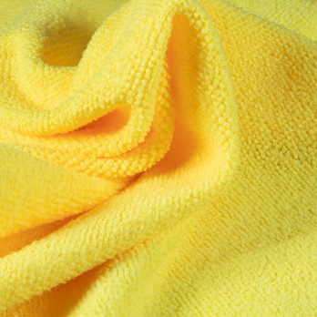 Lavette microfibre à bouclettes jaune