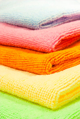 lavettes microfibres couleurs