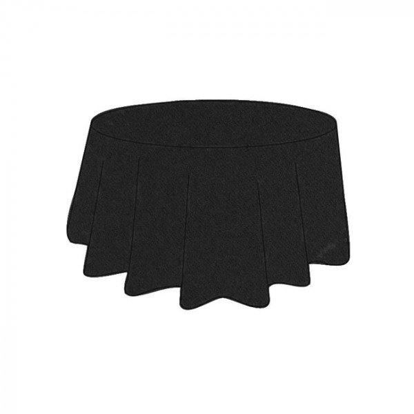 Nappe ronde réutilisable en spunbond noir Ø 2,40 m - Catégorie Nappes rondes