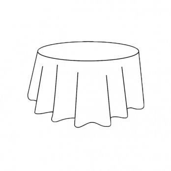 Nappe ronde jetable en soft aspect tissu blanc Ø 2,40 m