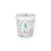 Pot à soupe personnalisé en carton avec couvercle 16 Oz - Impression jusqu'à 4 couleurs