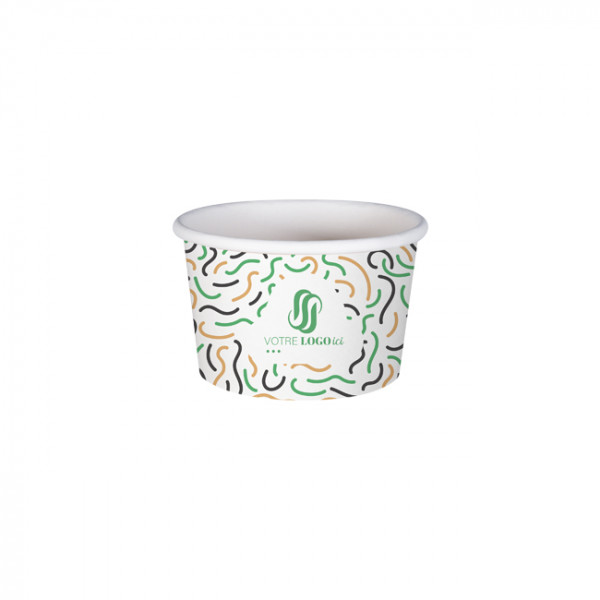 Pot à glace 4 Oz en carton personnalisé - Impression jusqu'à 4 couleurs