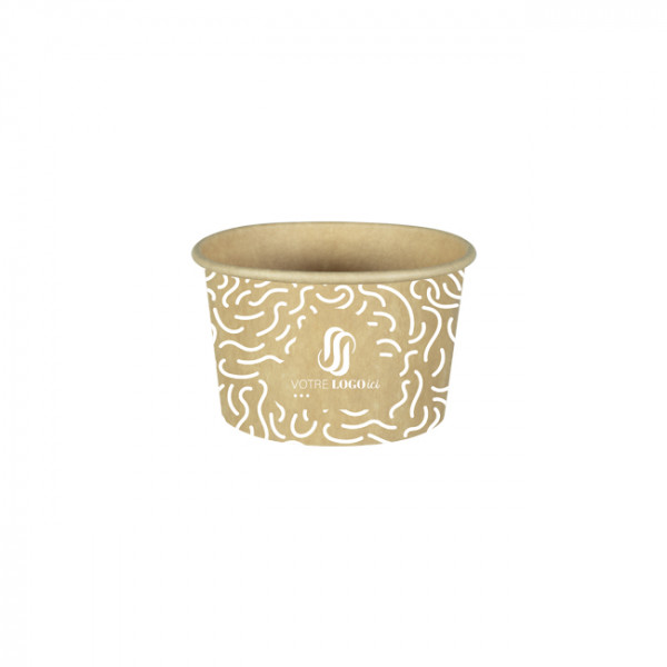 Pot à glace 4 Oz en carton personnalisé - Impression jusqu'à 4 couleurs