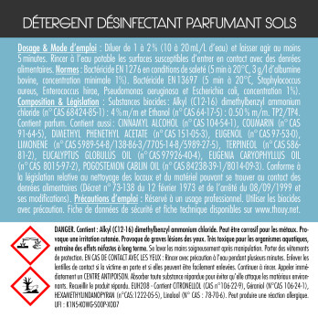 Détergent désinfectant parfumant sols Fleur de coton 2 L