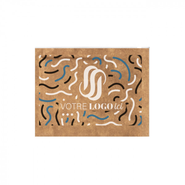 Lingette rafraîchissante personnalisée 6 x 8 cm - Impression jusqu'à 3 couleurs