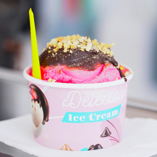 Pot à glace personnalisé en carton 6 Oz avec logo pour glacier