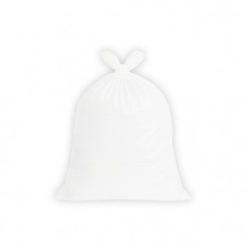 Sac-poubelle 100 L blanc standard avec lien à nouer
