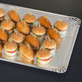 Plateau traiteur argenté gris pour traiteur et buffet