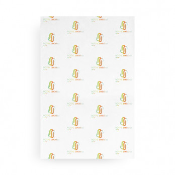 Papier ingraissable personnalisé blanc large 50 x 33,5 cm - Impression quadrichromie couleurs illimitées