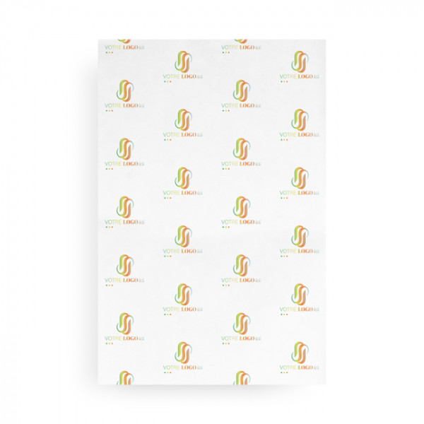 Papier ingraissable personnalisé blanc large 50 x 33,5 cm - Impression quadrichromie couleurs illimitées