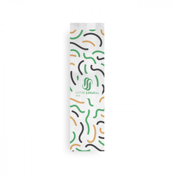 Sachet sandwich personnalisé en papier 10 + 5 x 28 cm - Impression jusqu'à 3 couleurs