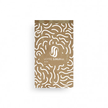 Sachet 1-2 viennoiseries personnalisé en papier 12 + 5 x 25 cm - Impression jusqu'à 3 couleurs